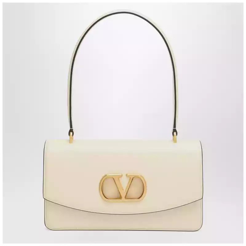 Valentino Garavani Vain bag in butter White glossy calfskin