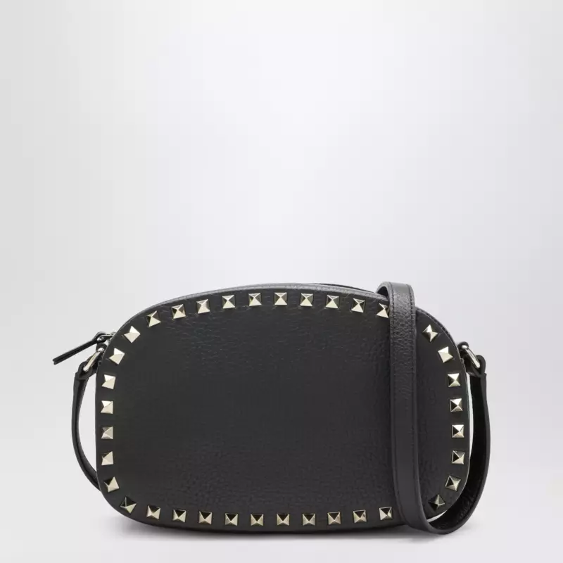 Valentino Garavani Rockstud Camera Case crossbody bag in black leather