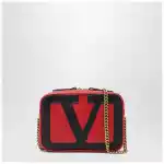 Valentino Garavani Viva Superstar chain belt bag red/black
