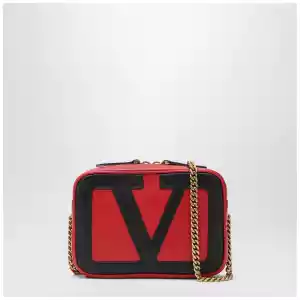 Valentino Garavani Viva Superstar chain belt bag red/black