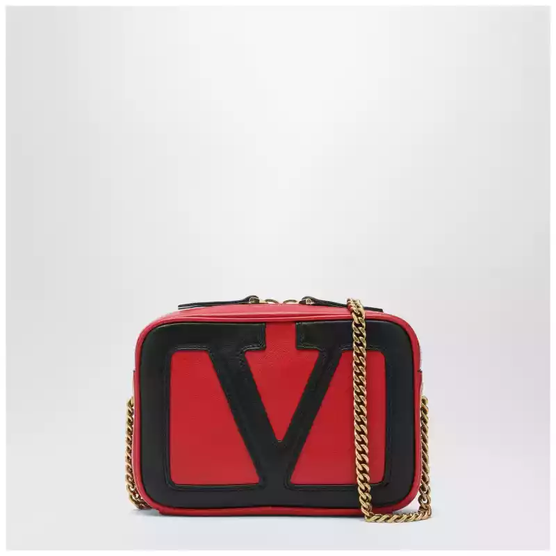 Valentino Garavani Viva Superstar chain belt bag red/black
