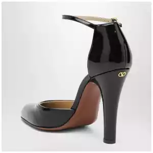 Valentino Garavani Hi Dolly black patent leather pumps