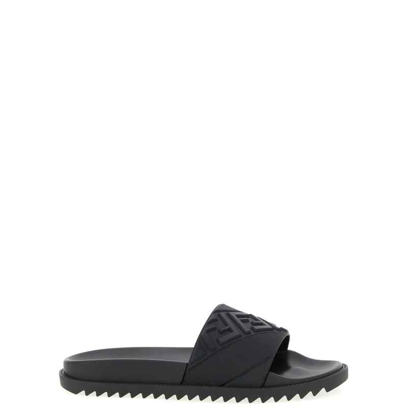 Fendi Logo Band Slides