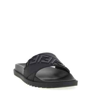 Fendi Logo Band Slides