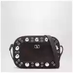 Valentino Garavani Nellcôte bag brown in suede with studs and rivets