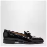Valentino Garavani Bowshire loafers in black glossy calfskin