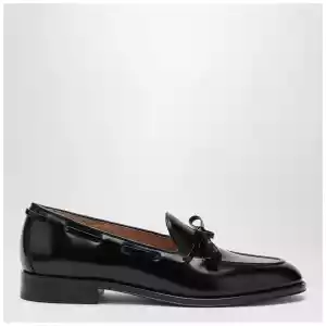 Valentino Garavani Bowshire loafers in black glossy calfskin