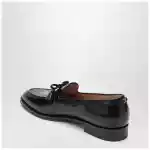 Valentino Garavani Bowshire loafers in black glossy calfskin
