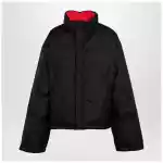 Balenciaga Reversible red and black down jacket in technical twill