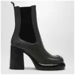 Burberry Chelsea Wedge boot in dark green leather