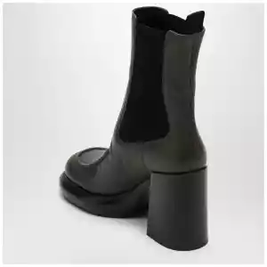 Burberry Chelsea Wedge boot in dark green leather