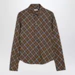 Burberry Oxid-coloured Check cotton shirt