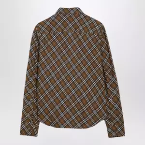 Burberry Oxid-coloured Check cotton shirt