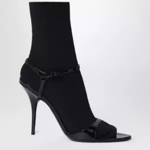 Balenciaga Avenue Sock black sandal in patent leather and mesh