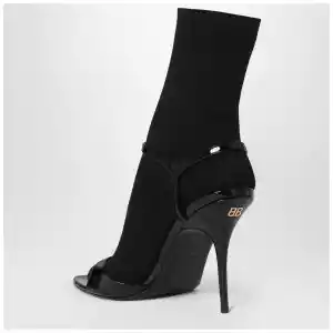 Balenciaga Avenue Sock black sandal in patent leather and mesh