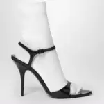 Balenciaga Avenue Sock black sandal in patent leather and mesh