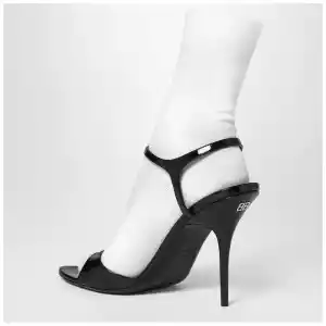 Balenciaga Avenue Sock black sandal in patent leather and mesh