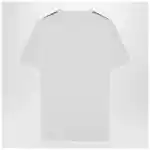 Burberry White T-shirt with Check-patterned stripe