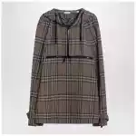 Burberry Half-zip jacket with Check pattern in silk blend