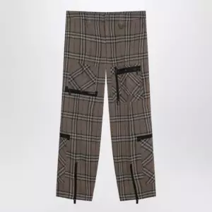 Burberry Cargo pants check pattern in silk blend