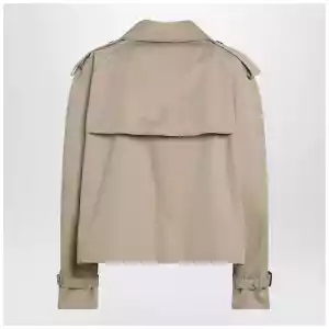 Burberry Cropped Heritage trench coat in beige gabardine