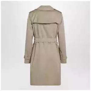 Burberry Beige double-breasted Kensington cotton trench coat