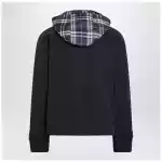 Burberry Blue reversible cotton jacket with Check pattern