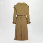 Burberry Double-breasted trench coat in cotton blend brown