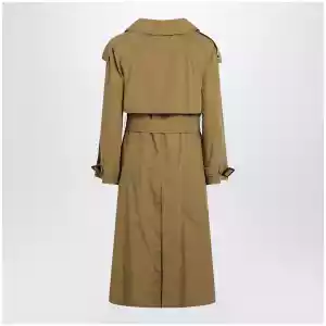 Burberry Double-breasted trench coat in cotton blend brown