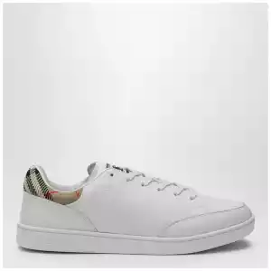 Burberry Set sneakers in white leather and Check