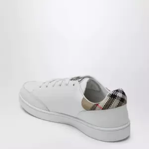Burberry Set sneakers in white leather and Check