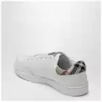 Burberry Set sneakers in white leather and Check