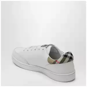 Burberry Set sneakers in white leather and Check