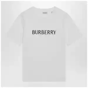 Burberry White T-shirt with logo print