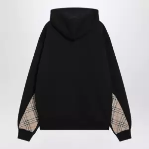 Burberry Black sweatshirt with Check-pattern inserts