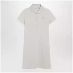 Beige mélange cotton polo dress by Burberry