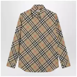Burberry Beige shirt with Check pattern