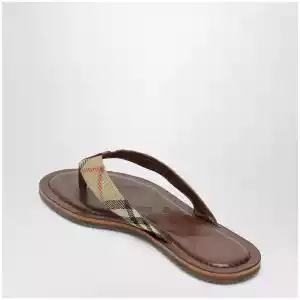 Burberry Pavilion Check nylon-blend sandals in sand beige