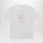 Burberry White T-shirt with Knight Stamp