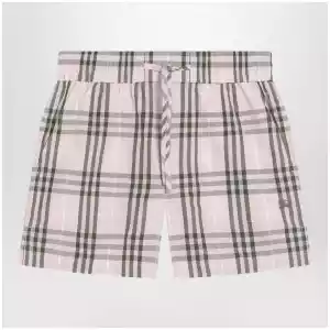 Burberry Pink Mallow check pattern shorts