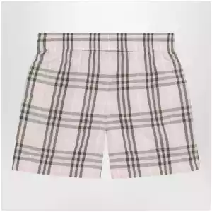 Burberry Pink Mallow check pattern shorts