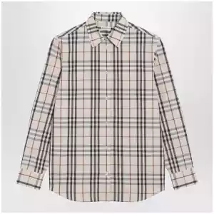 Beige Check shirt by Burberry