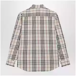 Beige Check shirt by Burberry