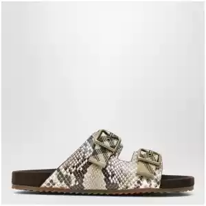 Burberry Urchin sandals in leather with python print
