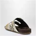 Burberry Urchin sandals in leather with python print