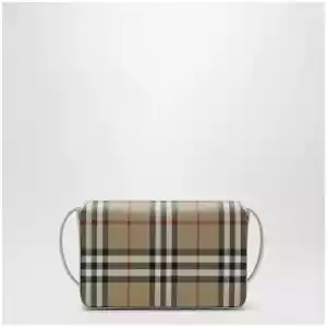 Burberry White Hampshire bag with Check pattern