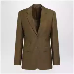 Burberry Tailored single-breasted wool and mohair brown jacket