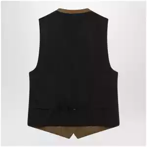 Brown wool and mohair vest by Burberry