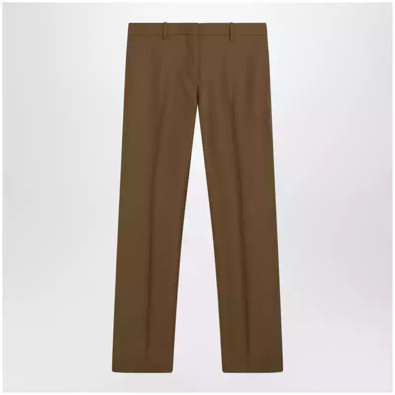 Burberry Brown wool and mohair trousers