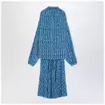 Balenciaga Midi dress with bow and blue print